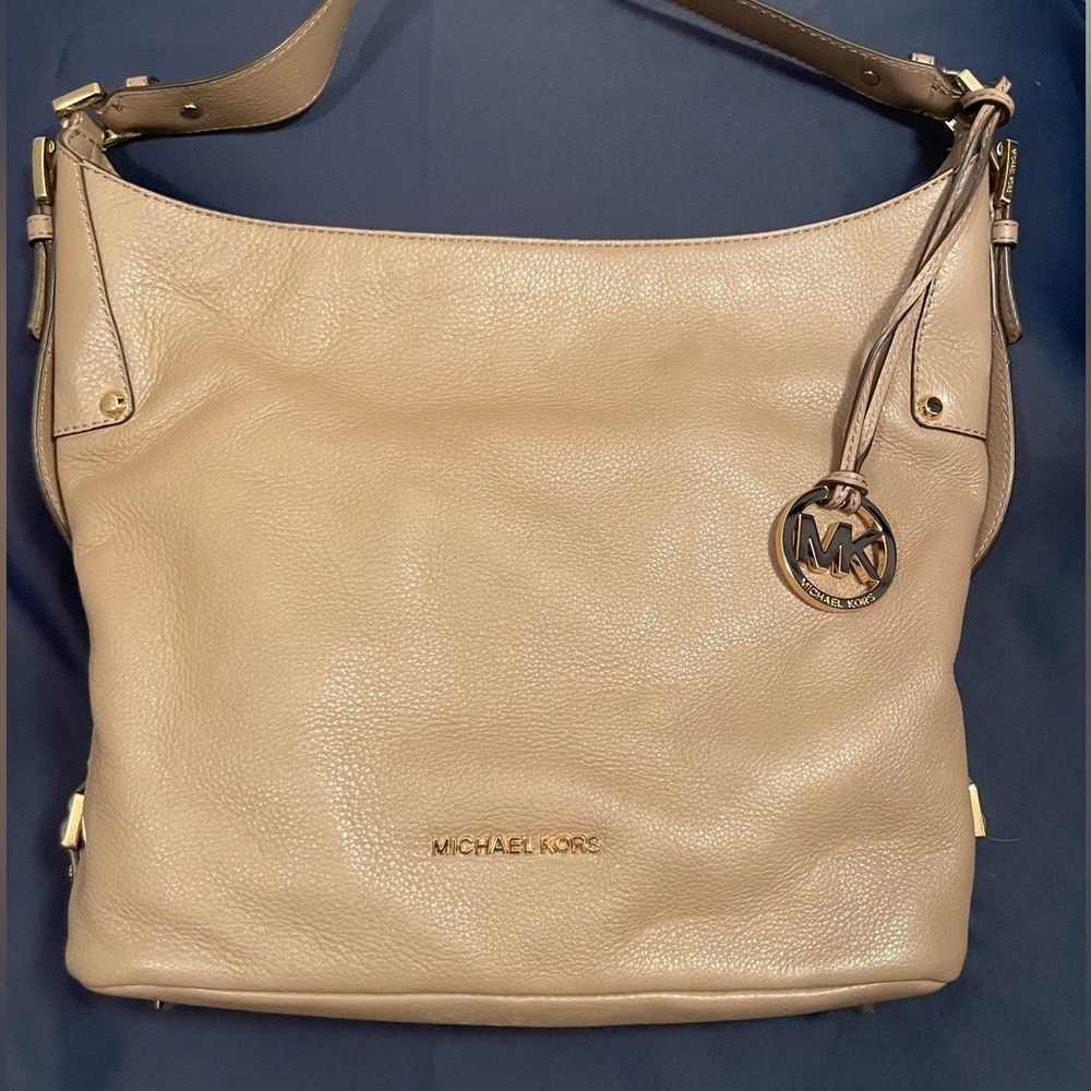 Michael Kors tan leather shoulder bag